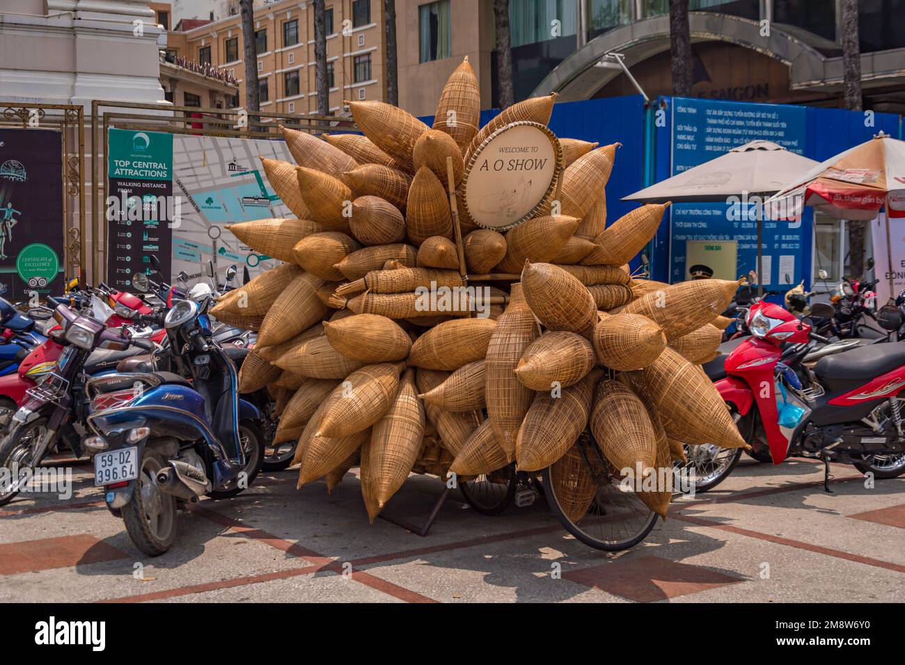 a pile of baskets Ho Chi Minh Vietnam Stock Photo