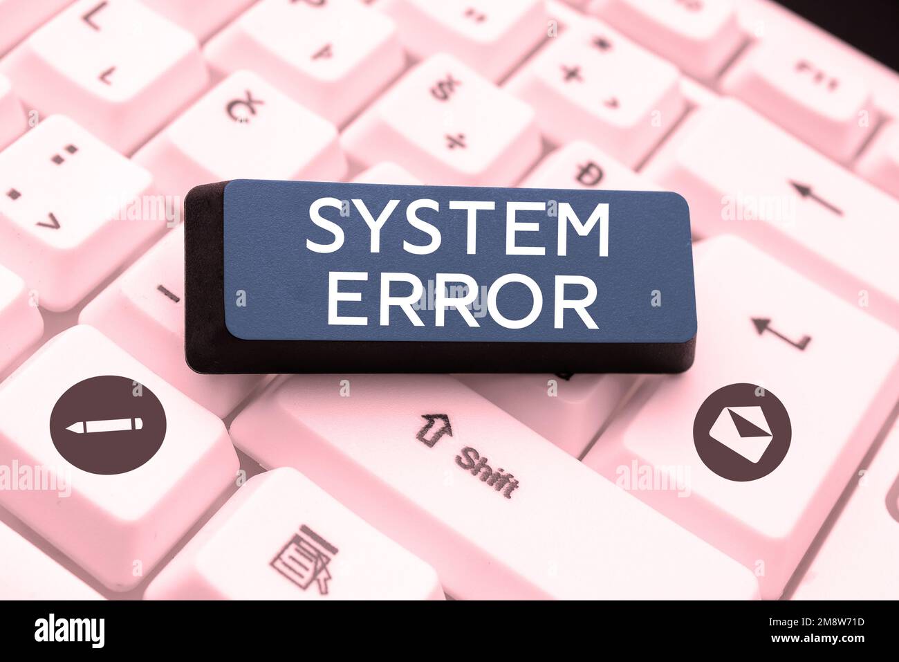 Systemic Error. Sign Hand writing sign System Error. Business approach Technological failure ...