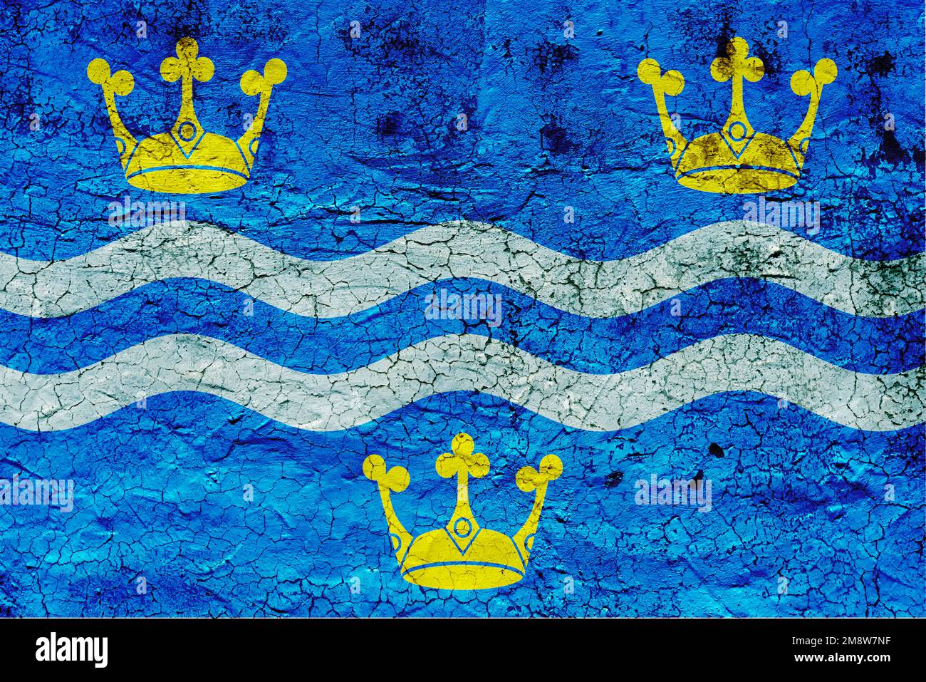 Flag of Cambridgeshire The three gold crowns represent East Anglia