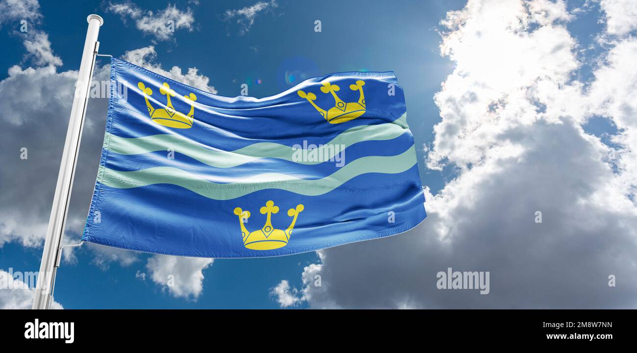 Flag of Cambridgeshire The three gold crowns represent East Anglia