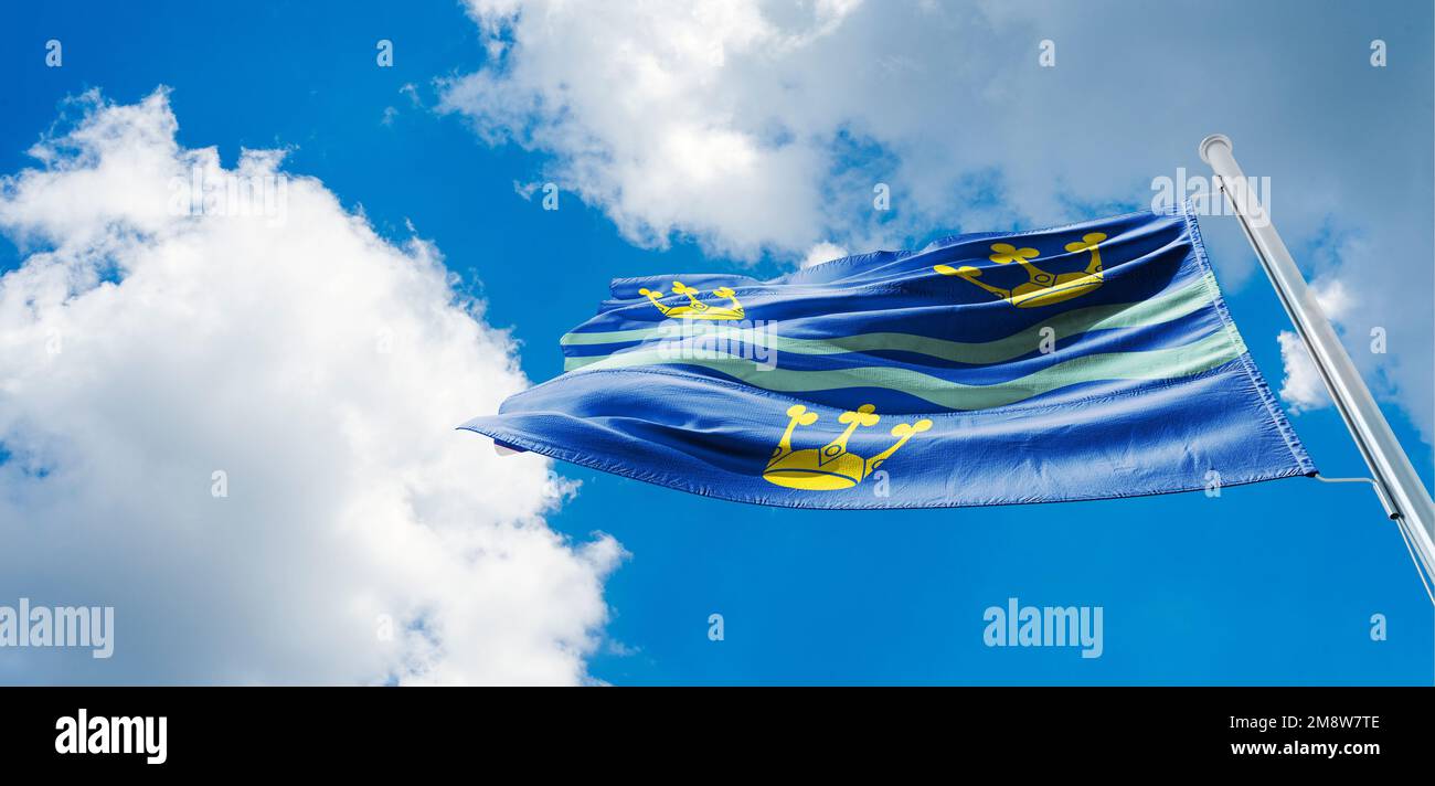 Flag of Cambridgeshire The three gold crowns represent East Anglia