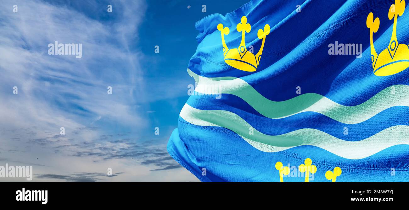 Flag of Cambridgeshire The three gold crowns represent East Anglia