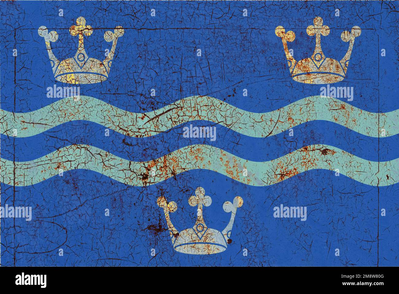 Flag of Cambridgeshire The three gold crowns represent East Anglia