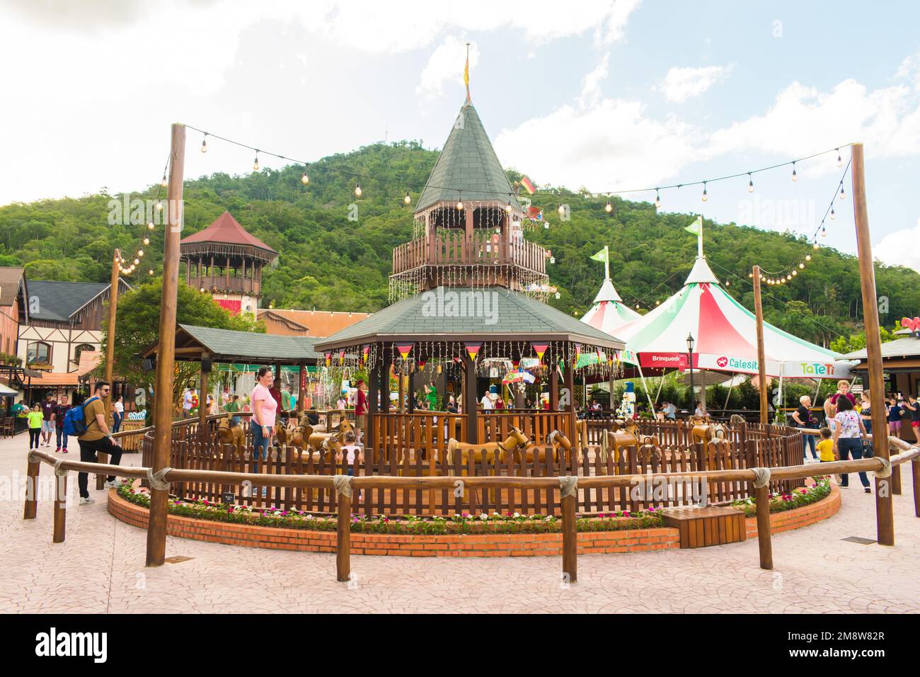 Pomerode, Brazil - Circa December 2022: Alles Park - German theme park in Pomerode, popular tourist destination known as the most German city in Brazi Stock Photo