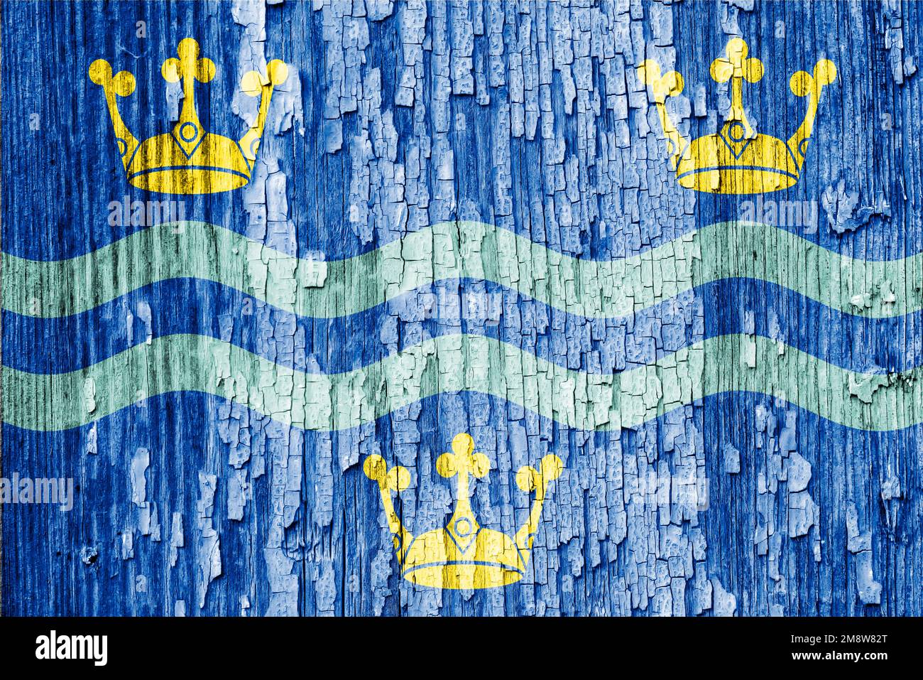 Flag of Cambridgeshire The three gold crowns represent East Anglia