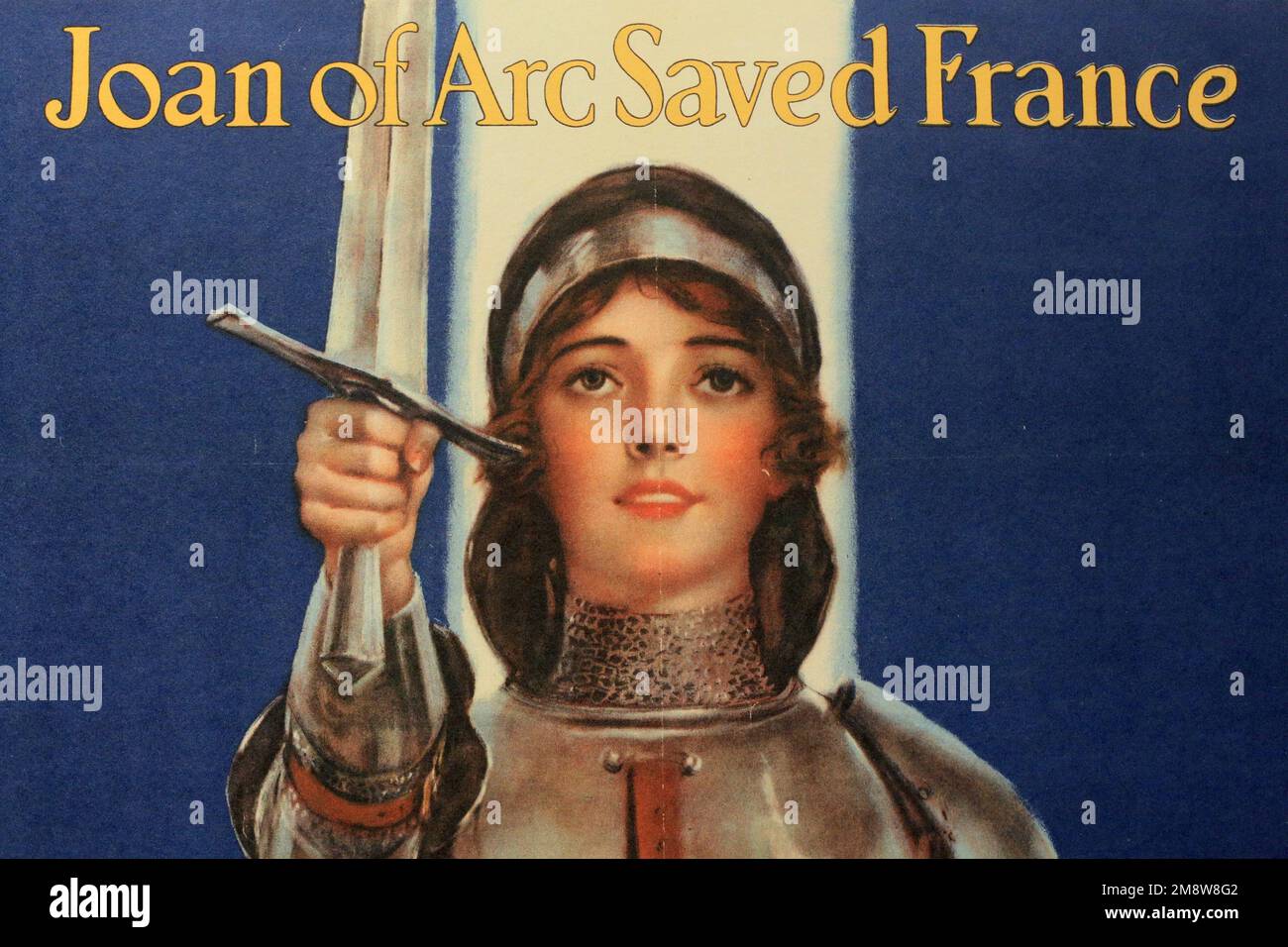 'Jeanne d'Arc sauve la France.' Musée de la Grande Guerre. Meaux. Seine-et-Marne. France. Europe. / 'Joan of Arc save France.' The Museum of the Great Stock Photo