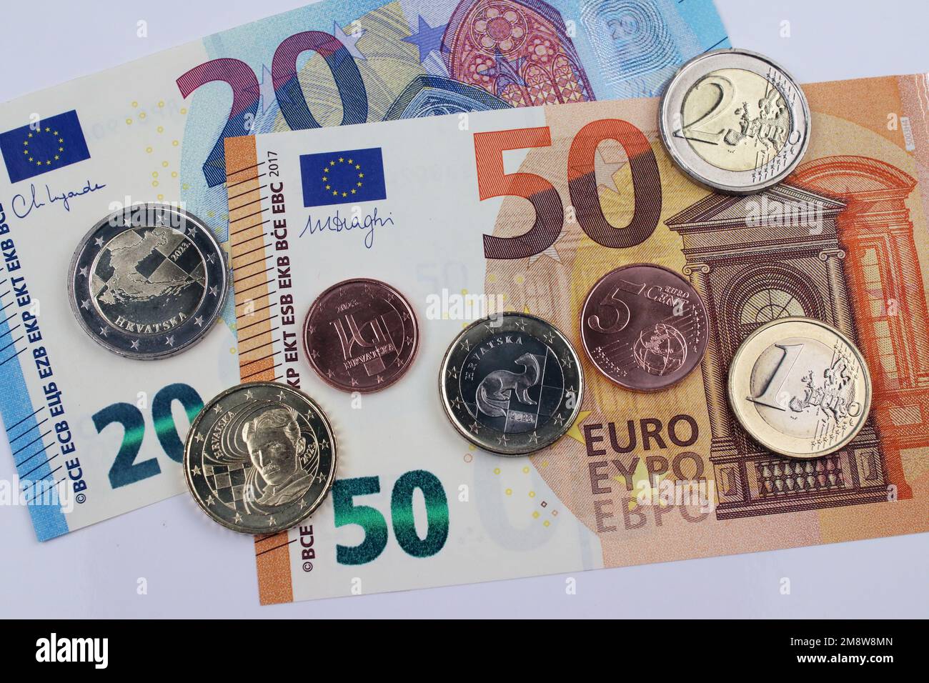 Croatian Euro Coins New Member Of Eurozone Coins And Banknotes Year croatian-euro-coins-new-member-of-eurozone-coins-and-banknotes-year