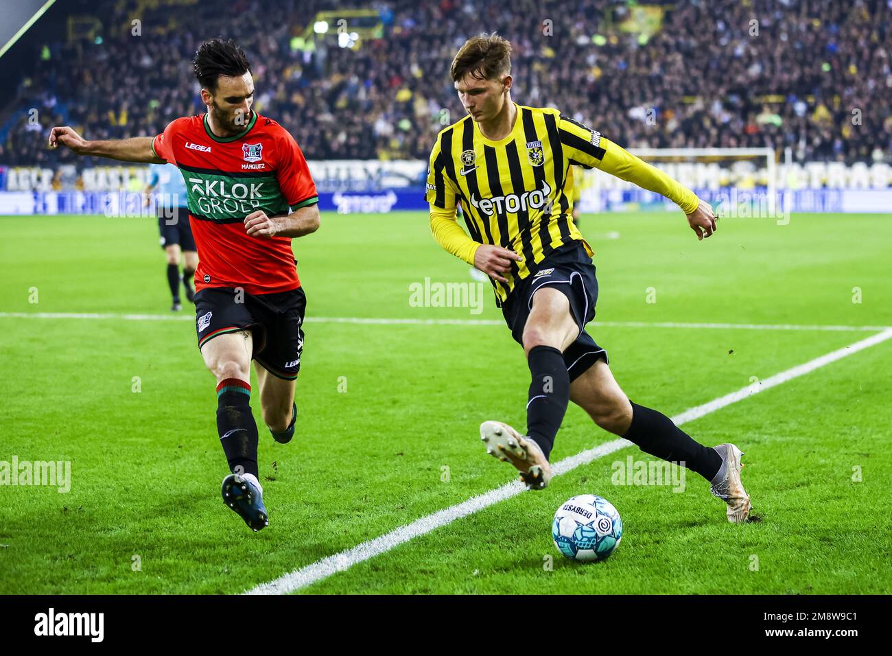 ARNHEM Ivan Marquez of NEC Nijmegen, Bartosz Bialek of Vitesse (lr