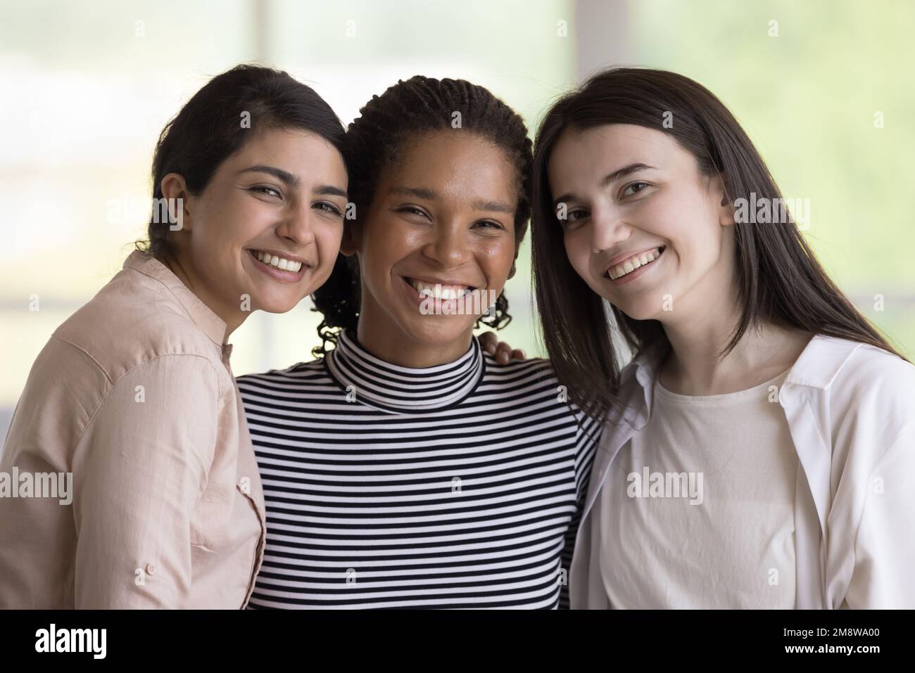 Diverse people casual smile hi-res stock photography and images - Alamy