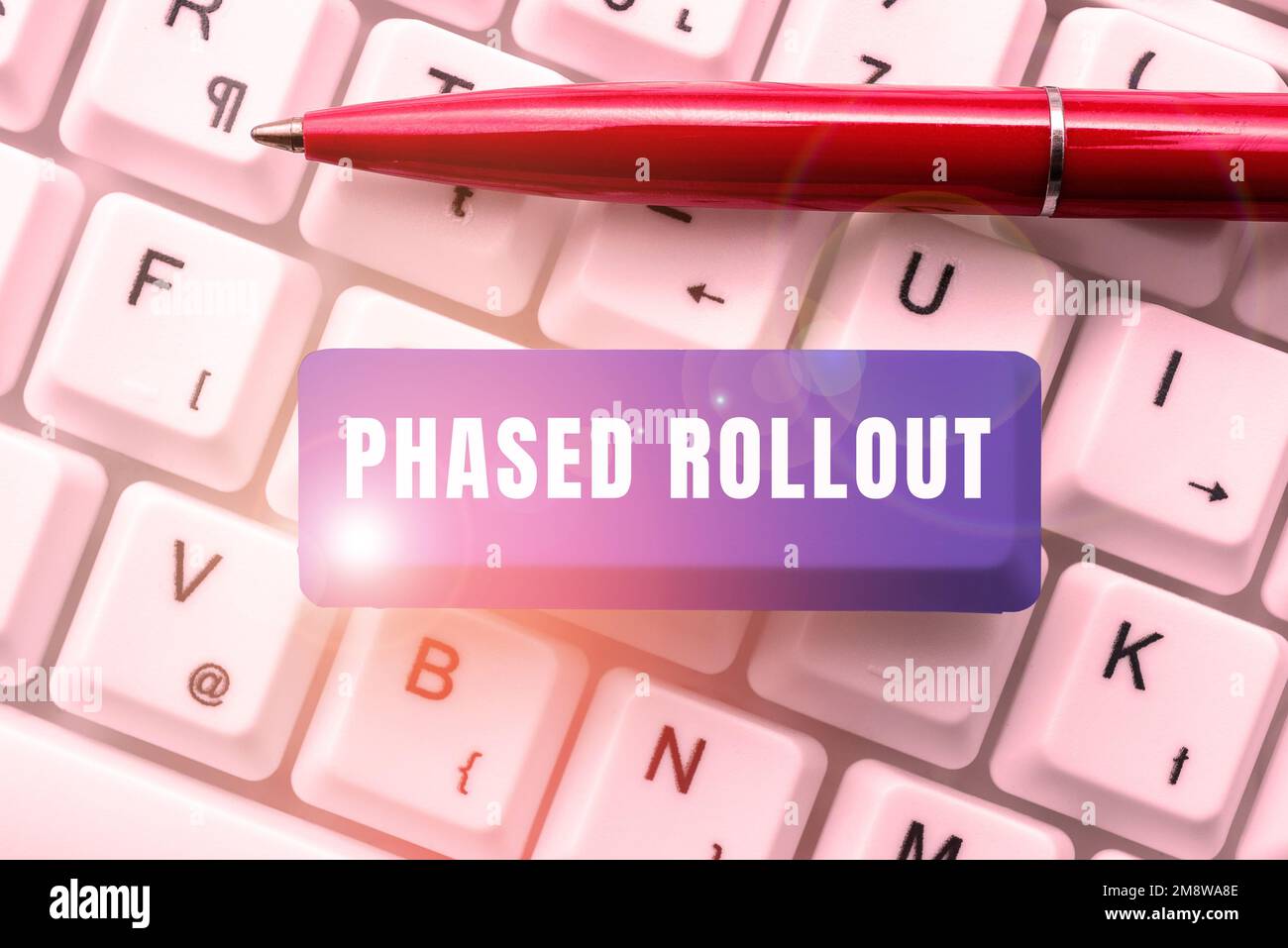 Writing displaying text Phased Rollout. Concept meaning the practice of