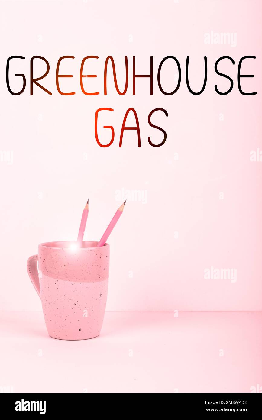 Conceptual display Greenhouse Gas. Business approach carbon dioxide