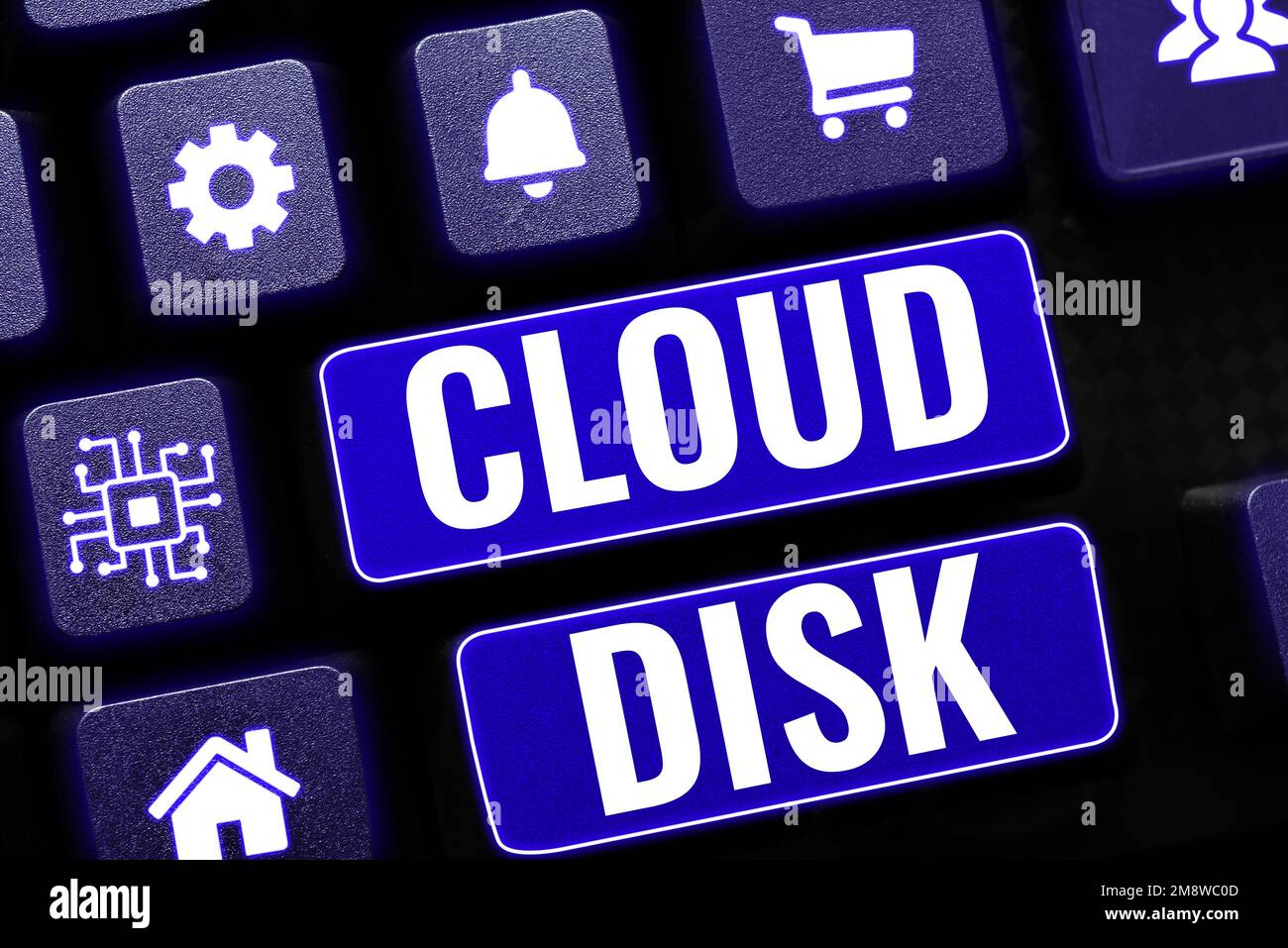 Conceptual caption Cloud Disk. Word Written on web base service that provides storage space on a remote server Stock Photo