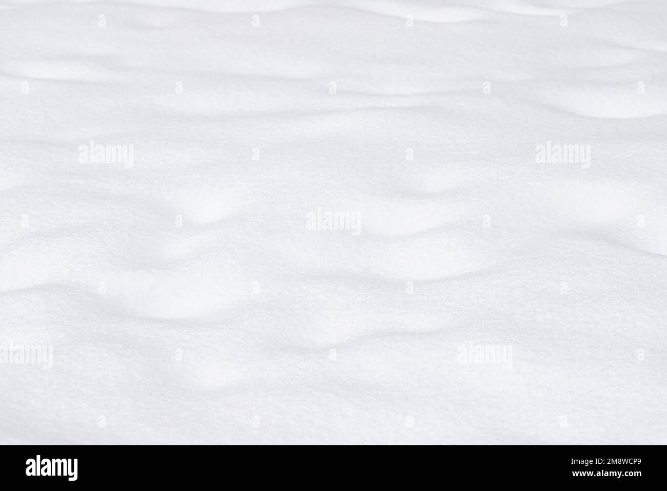 Fresh white snow winter background, full frame Stock Photo