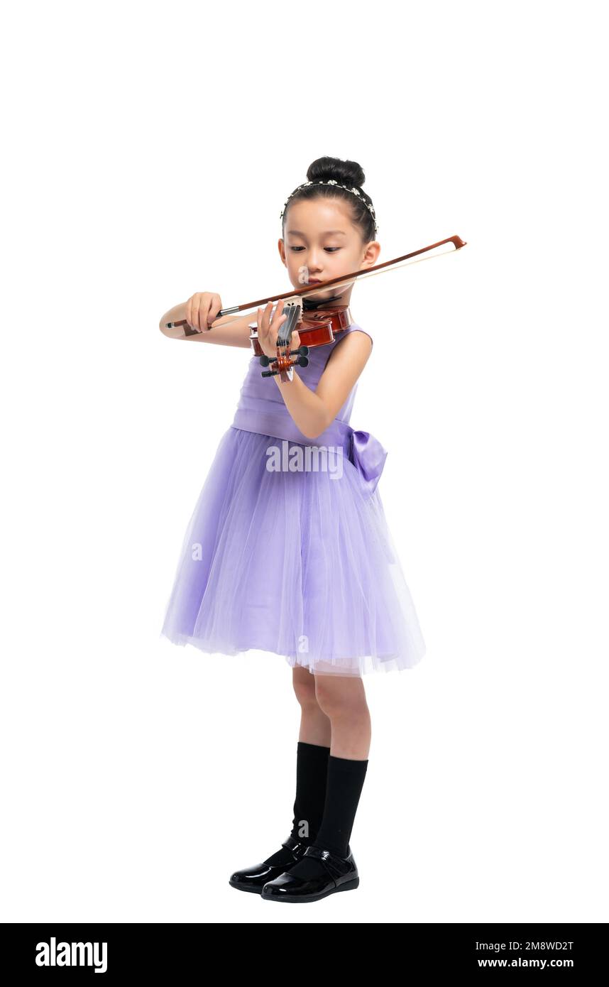 The girl and the violin Stock Photo - Alamy