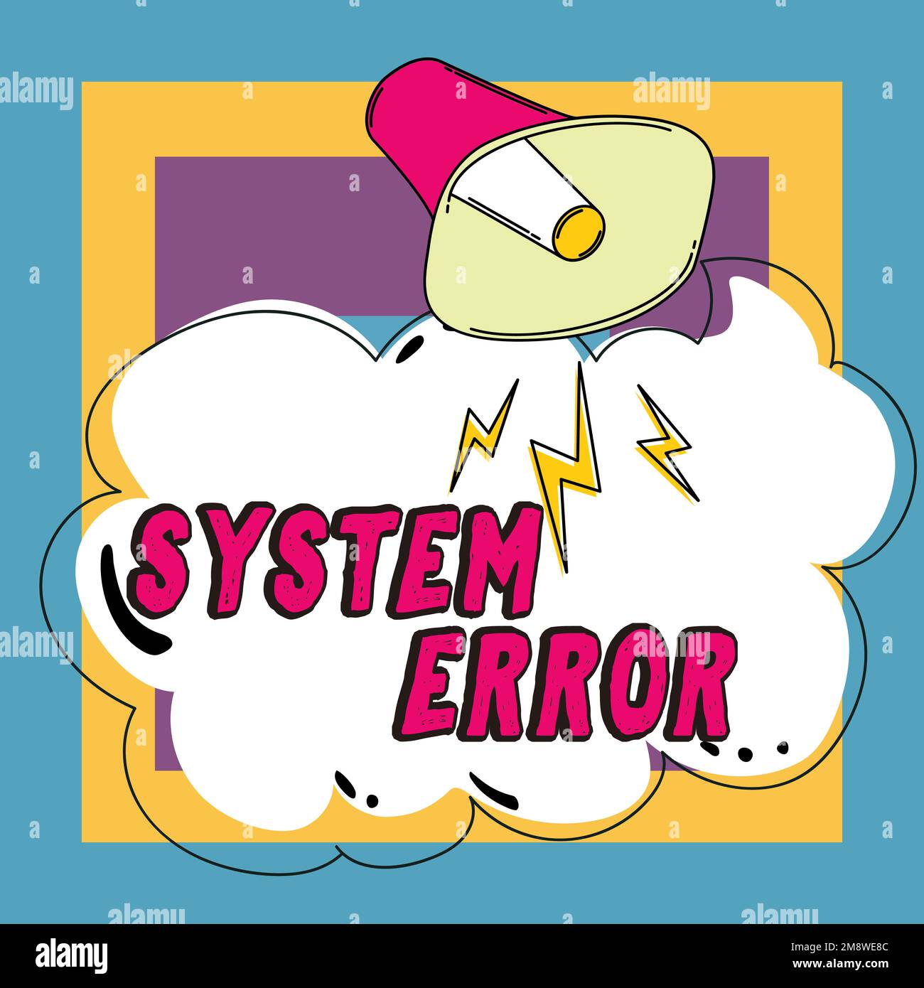 Conceptual display System Error. Business concept Technological failure ...