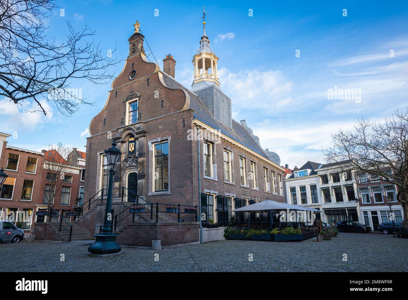 Picturesque old city hall on the town square in Schiedam, The Netherlands Stock Photo