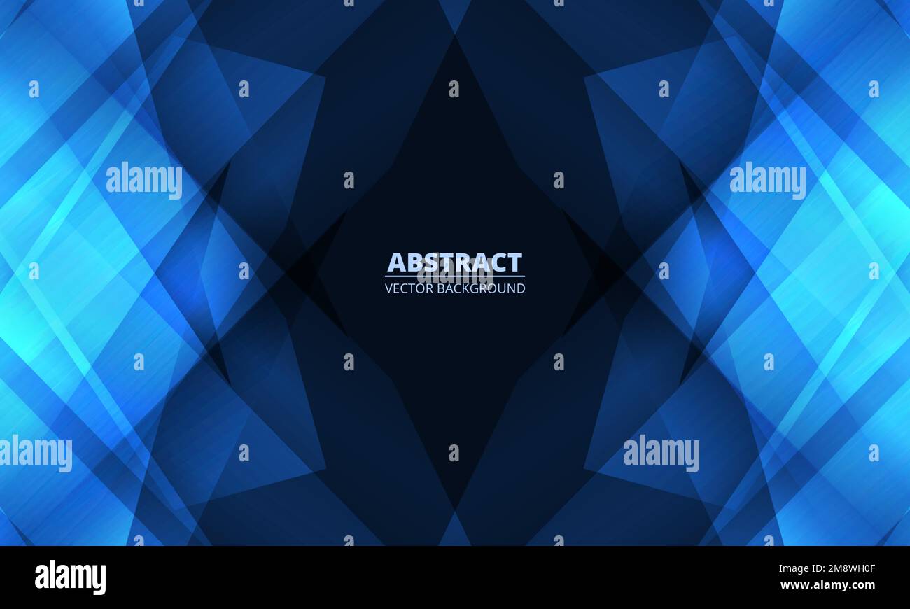 Abstract blue background with geometric dynamic glowing diagonal lines ...