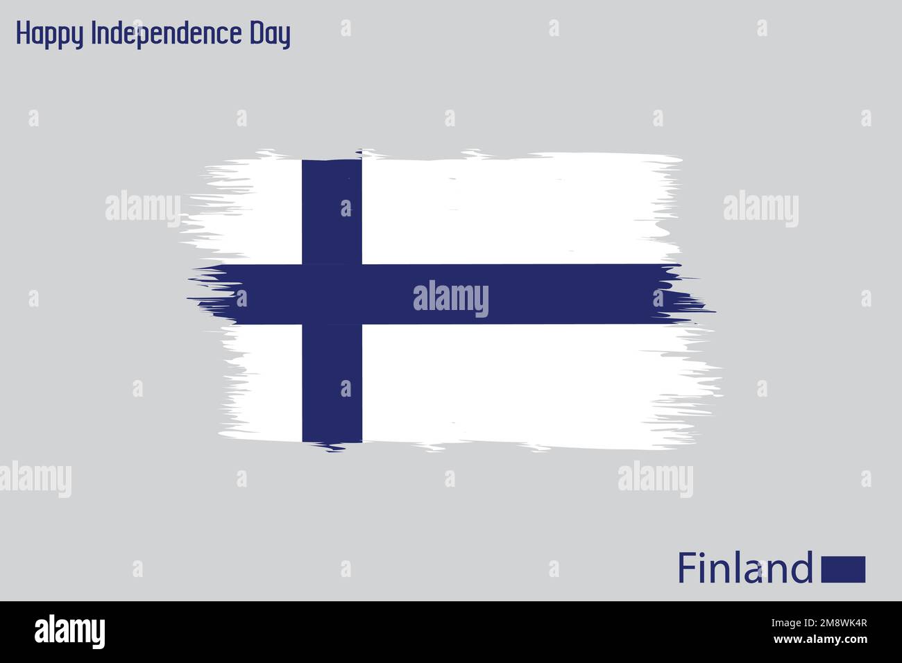 Grunge Brush Stroke Vecctor Design on Painted Of Finland Flag Stock ...