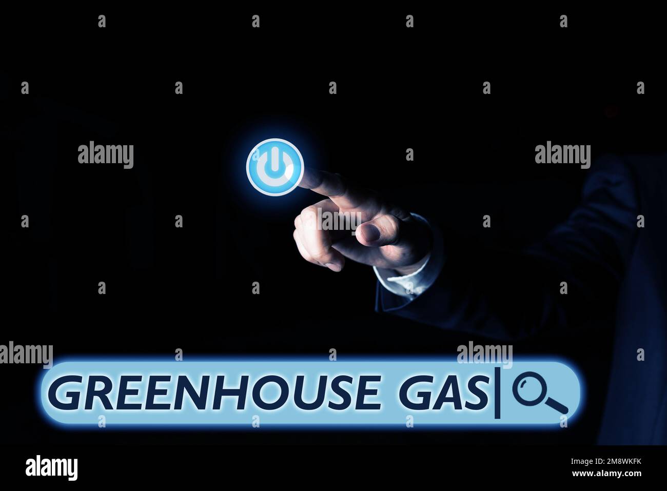 Conceptual caption Greenhouse Gas. Business idea carbon dioxide