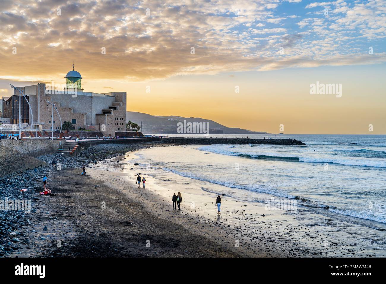 Las Palmas, Spain, December 31, 2022. Alfredo Kraus Auditorium and Las