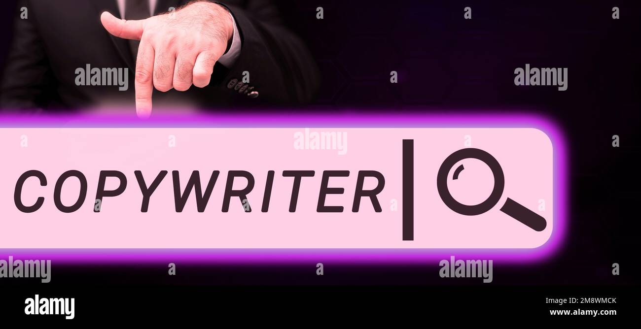 Sign displaying Copywriter, Word Written on writing the text of ...