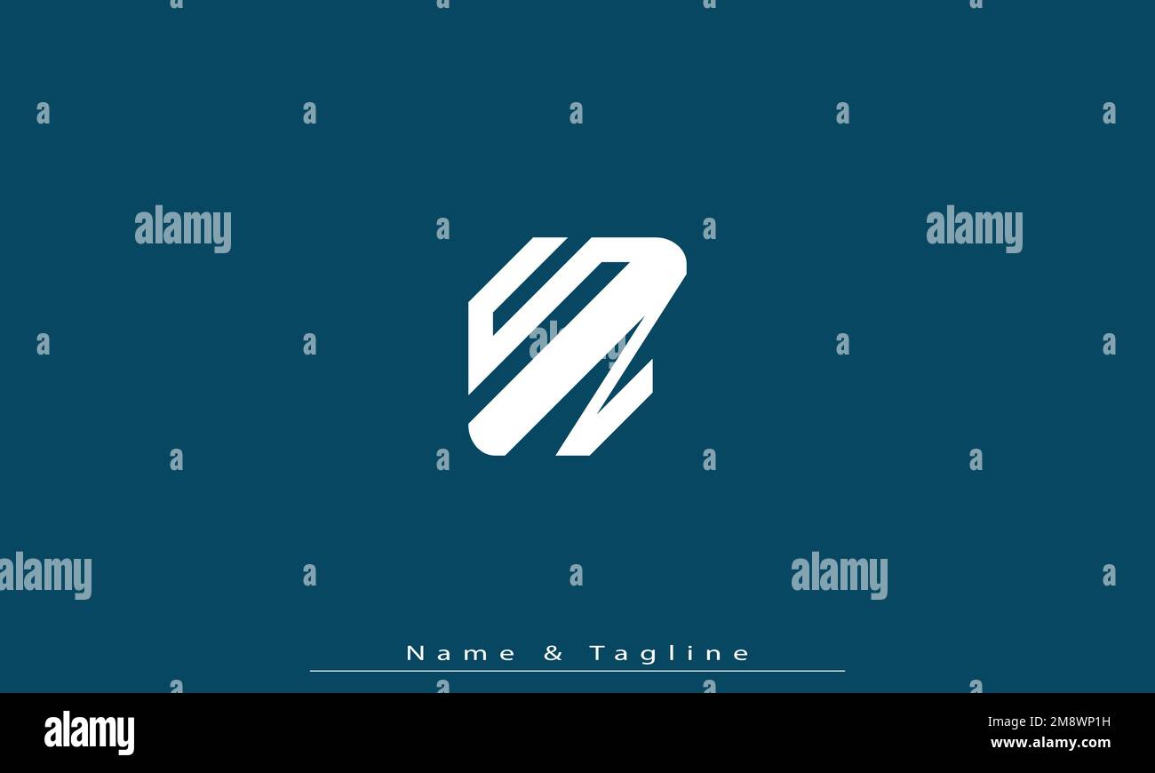 Alphabet letters Initials Monogram logo SN , NS Stock Vector
