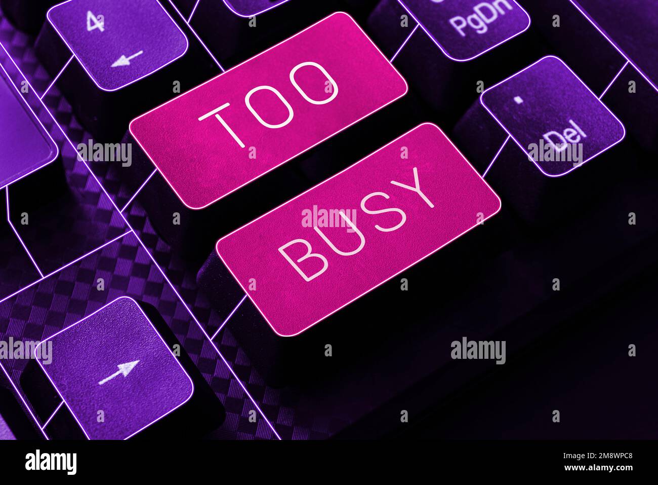 Conceptual caption Too Busy. Business concept No time to relax no idle