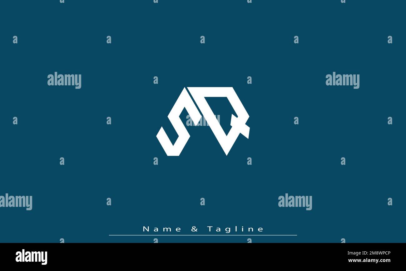 Alphabet letters Initials Monogram logo SQ , QS Stock Vector