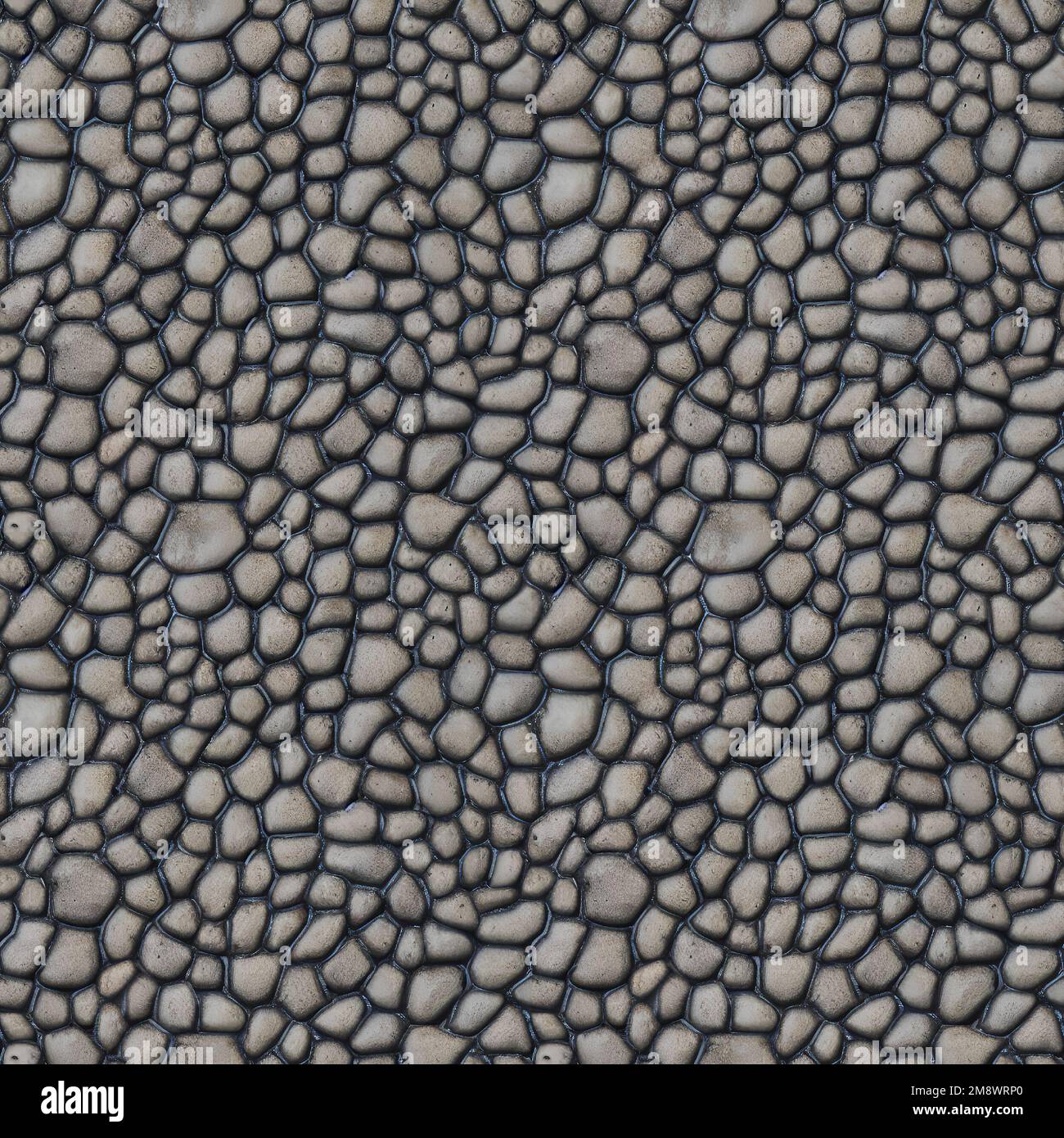 Seamless illustration. Ceramic tile surface imitating  pebbles layer Stock Photo