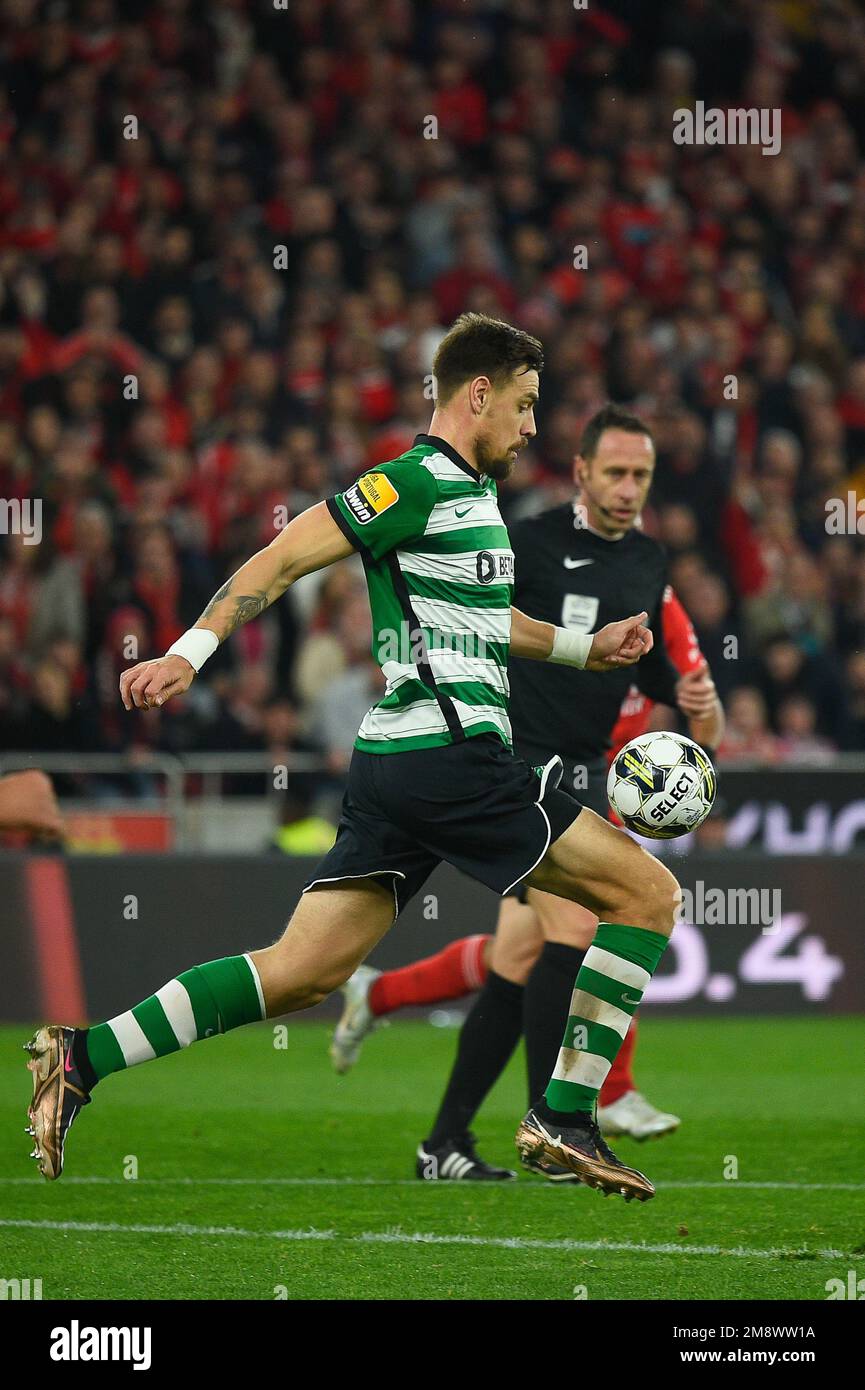 Lisbon, Portugal. 15th Jan, 2023. Sebastian Coates from Sporting CP in action during Liga Portugal BWIN football match between SL Benfica and Sporting CP at Estadio da Luz.Final score: SL Benfica 2:2 Sporting CP (Photo by Bruno de Carvalho/SOPA Images/Sipa USA) Credit: Sipa USA/Alamy Live News Stock Photo