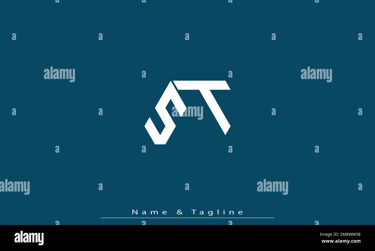 Alphabet letters Initials Monogram logo ST , TS Stock Vector