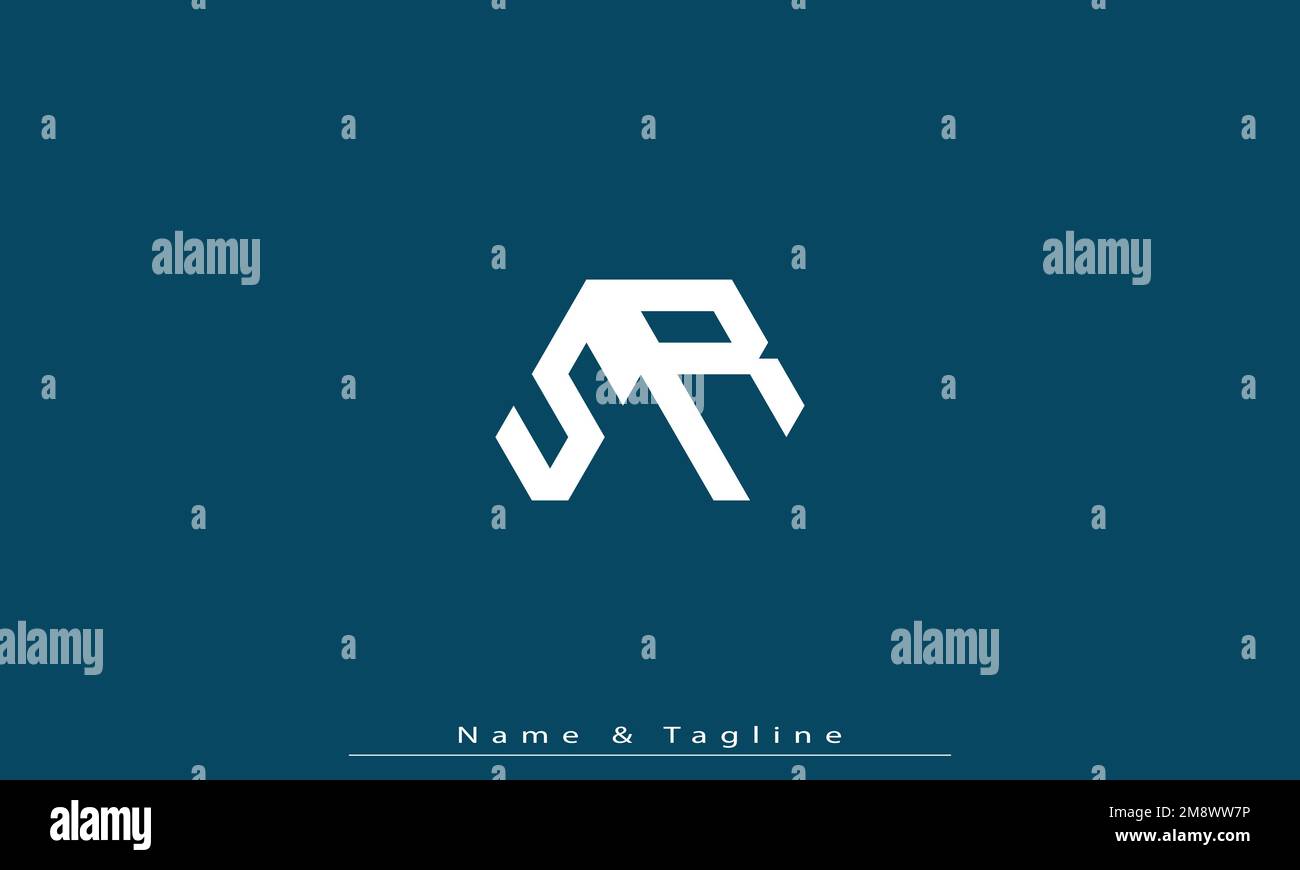 Alphabet letters Initials Monogram logo SR , RS Stock Vector