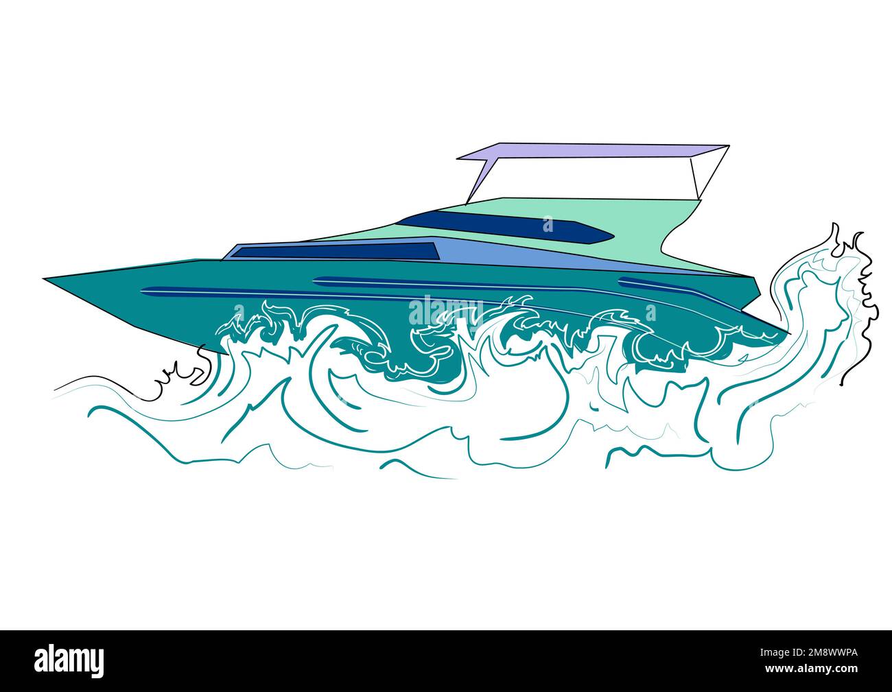 boat vector illustration isolated on white background Stock Vector