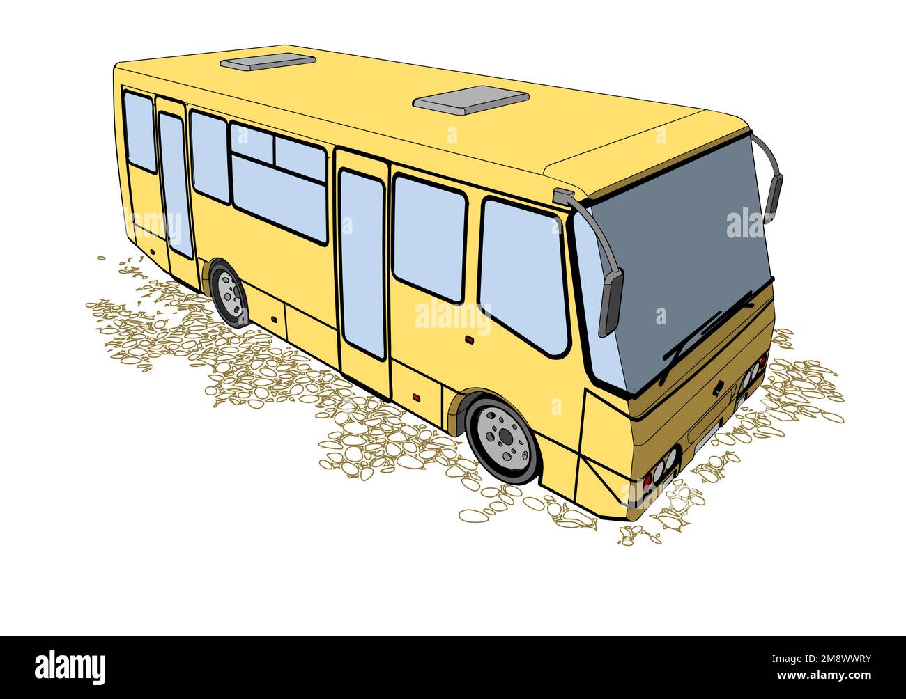 bus vector llustration isolated on white backgound Stock Vector