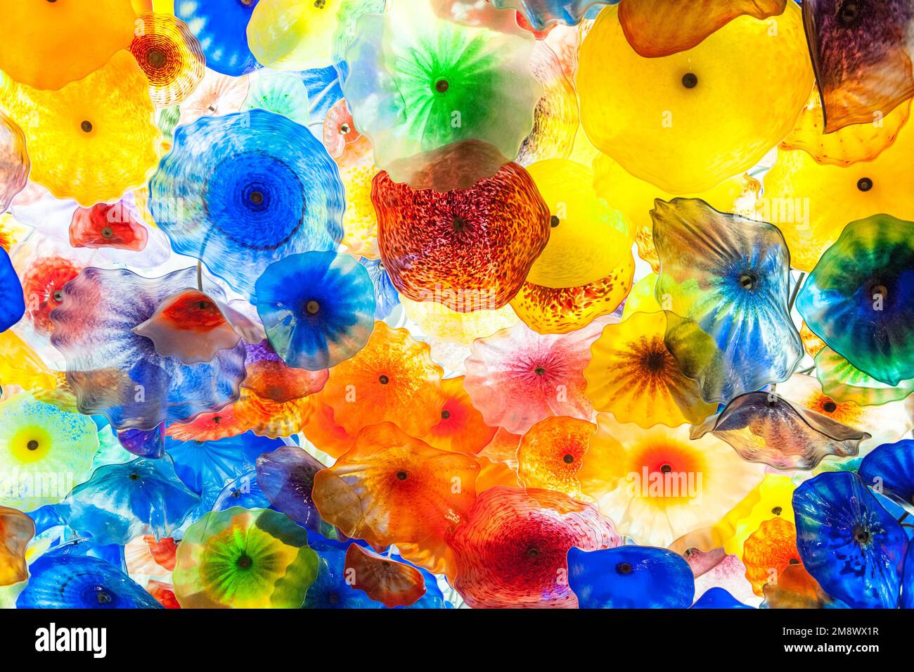 Detail of Fiori di Como by Dale Chihuly in the lobby of Bellagio Las