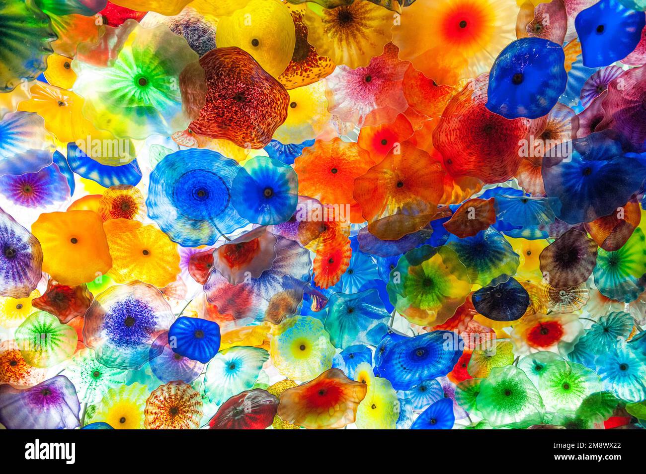 Detail of Fiori di Como by Dale Chihuly in the lobby of Bellagio Las