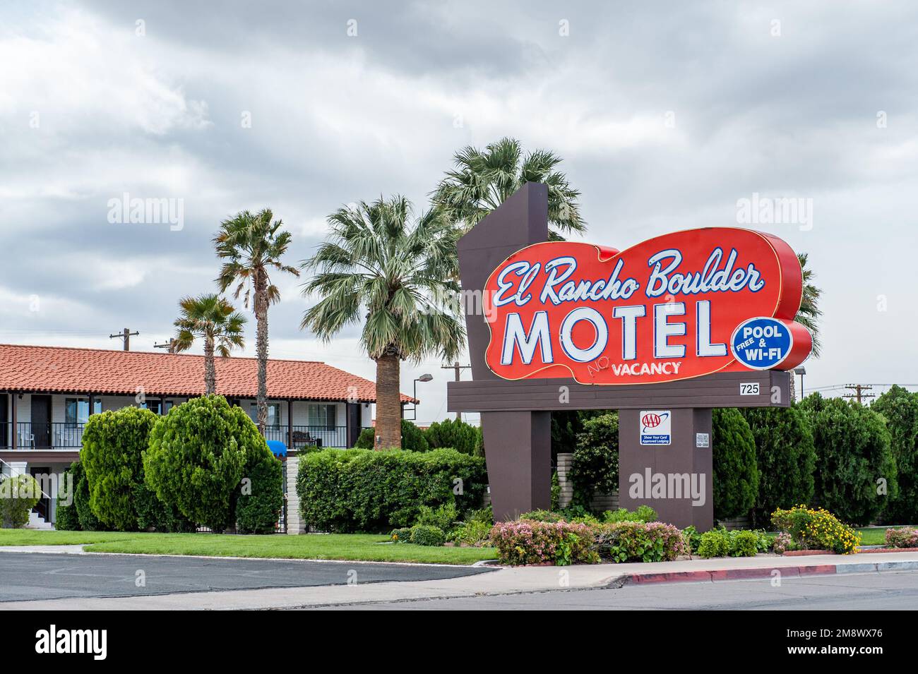 Vintage motels in Boulder City, Nevada. It is one of two places in the state to prohibit