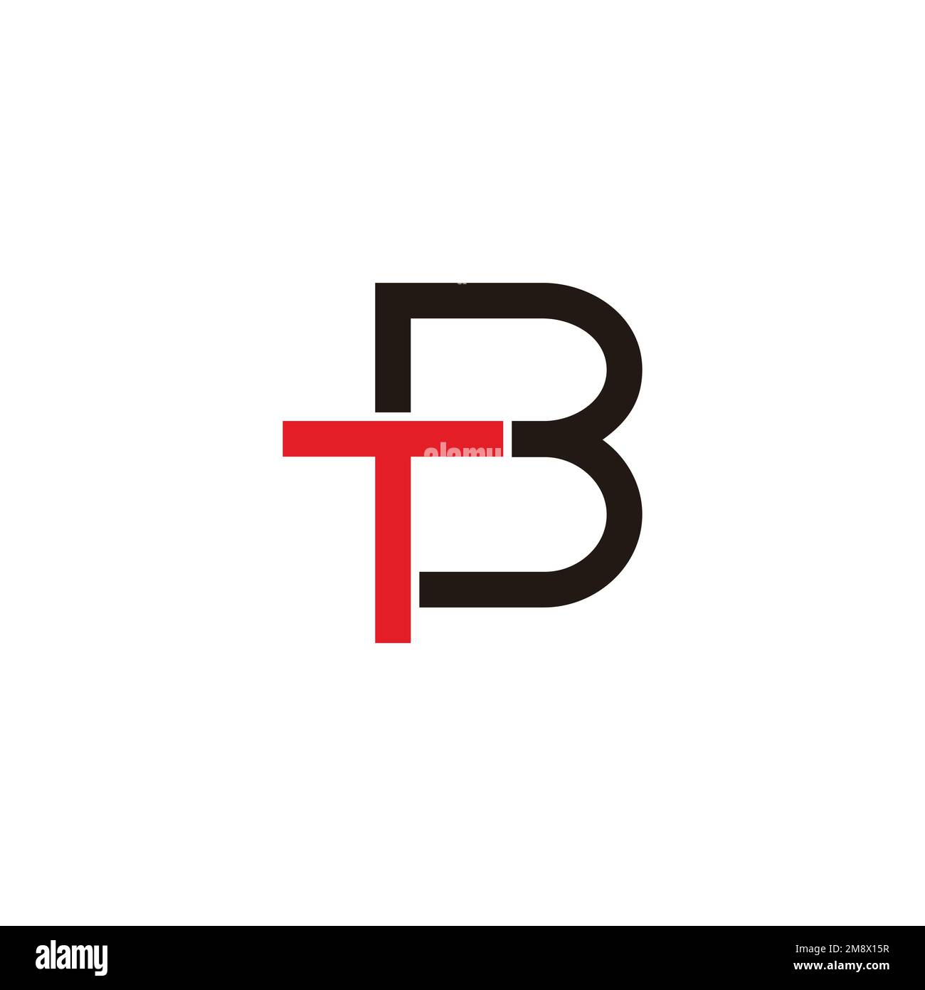 letter bt simple linked colorful logo vector Stock Vector Image & Art ...