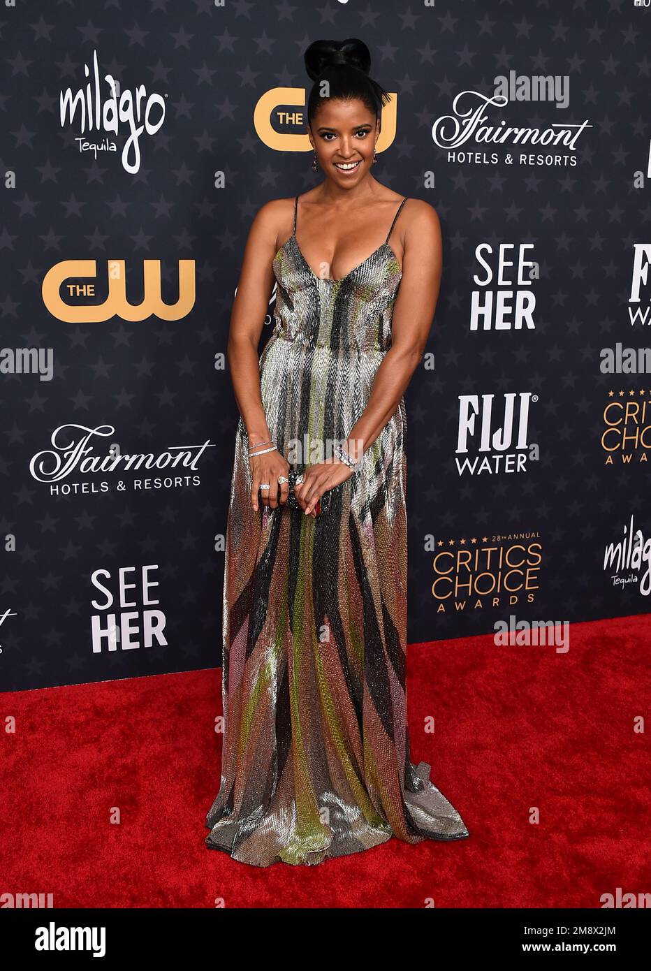 Renee Elise Goldsberry arrives at the 28th annual Critics Choice Awards ...
