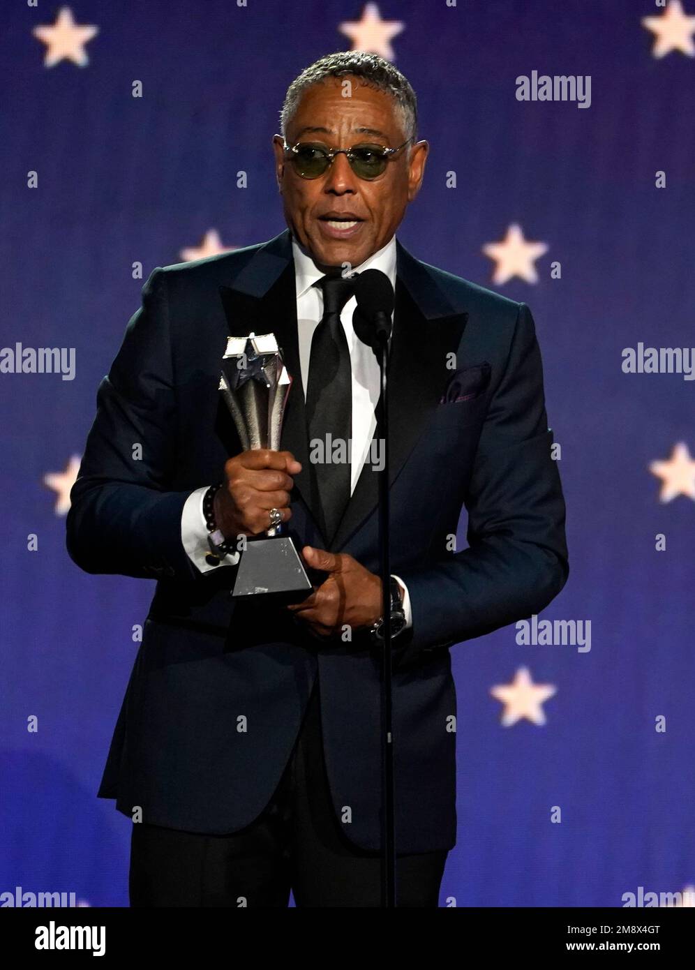 Giancarlo Esposito accepts the award for best supporting actor in a