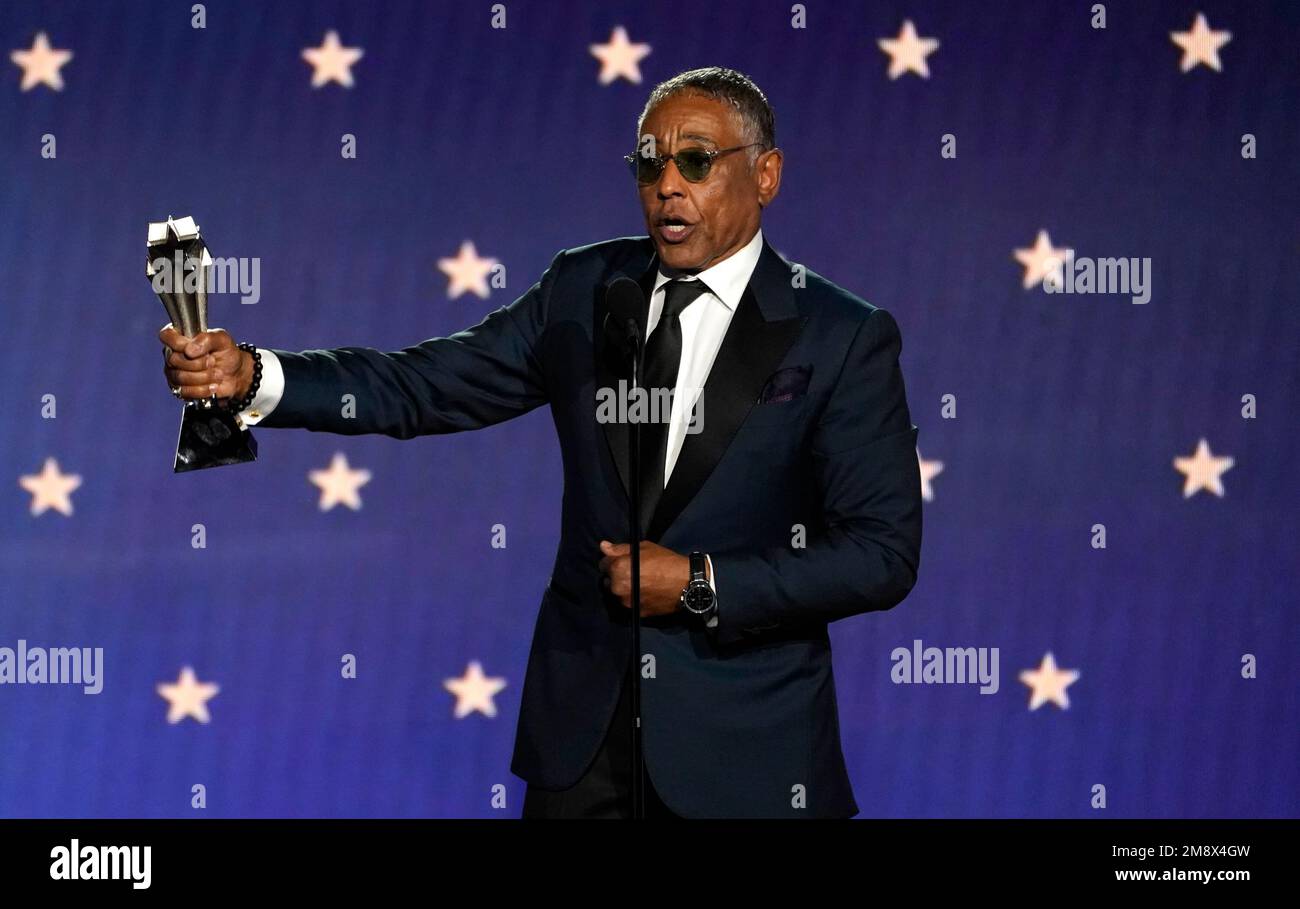 Giancarlo Esposito accepts the award for best supporting actor in a
