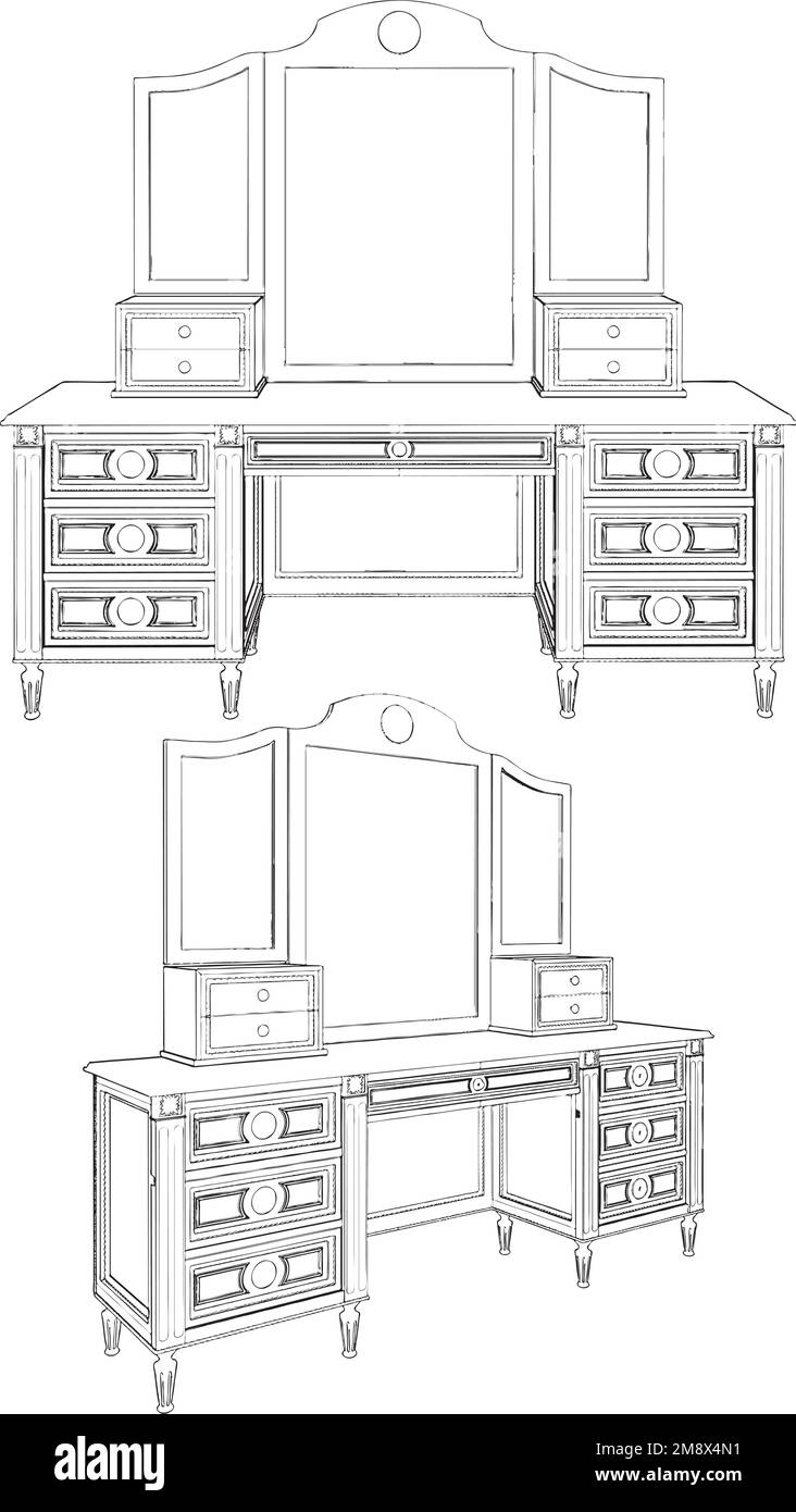 Antique Commode Vector Stock Vector Image & Art Alamy
