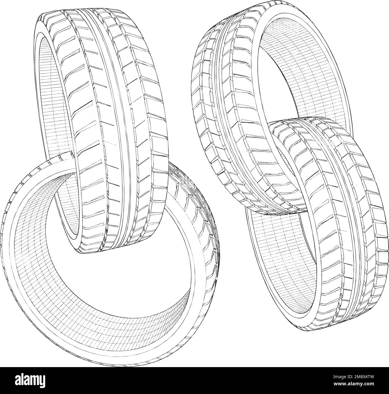 Car Wheel Tire Vector Stock Vector Image & Art Alamy