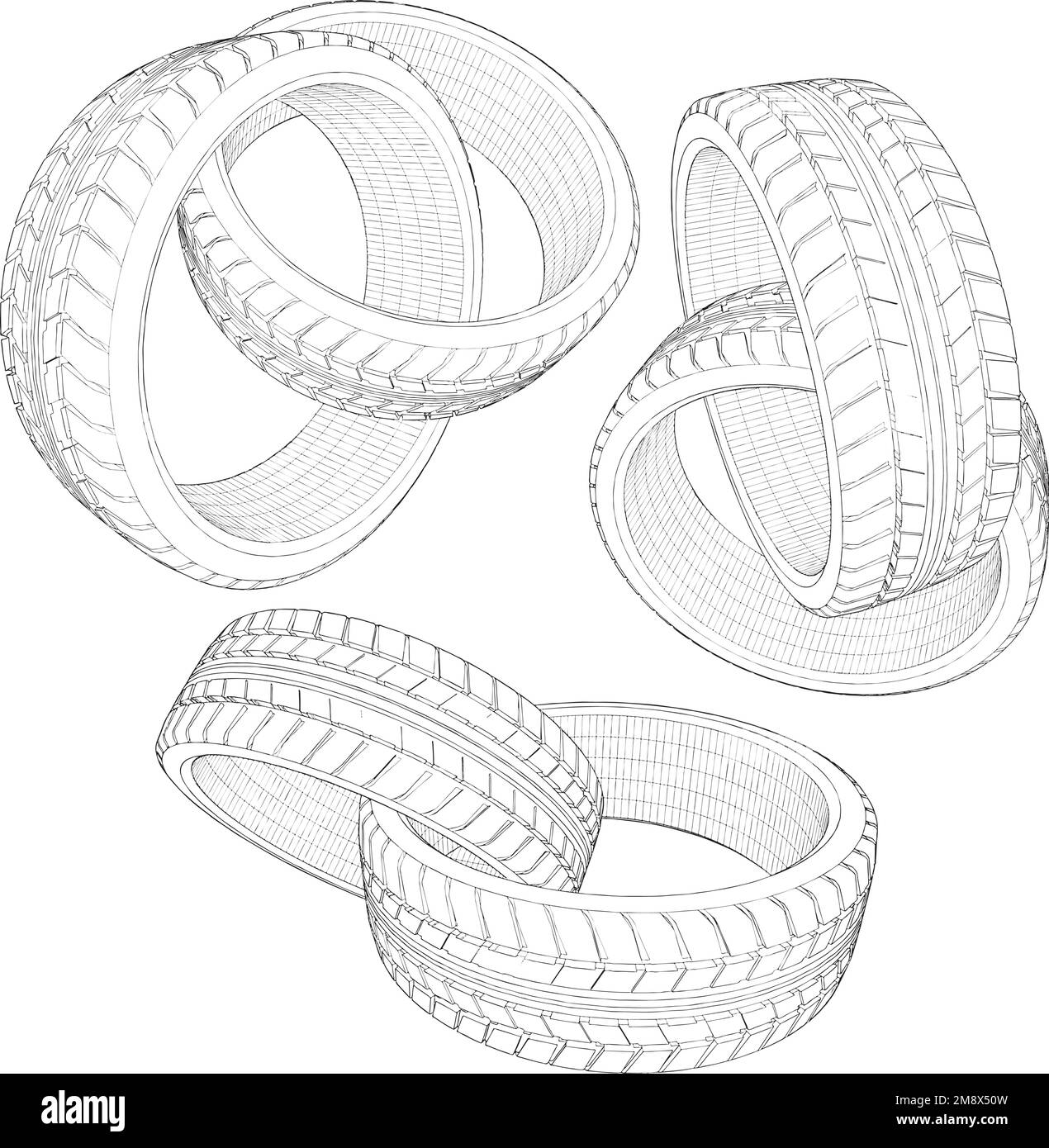 Car Wheel Tire Vector Stock Vector Image & Art Alamy