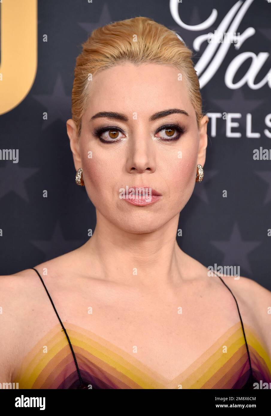 Aubrey Plaza arrives at the 28th annual Critics Choice Awards at The  Fairmont Century Plaza Hotel on Sunday, Jan. 15, 2023, in Los Angeles.  (Photo by Jordan Strauss/Invision/AP Stock Photo - Alamy