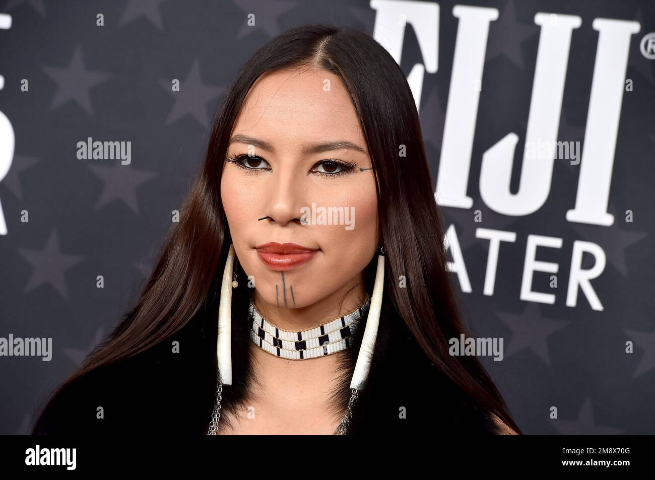 Quannah Chasinghorse arrives at the 28th annual Critics Choice Awards