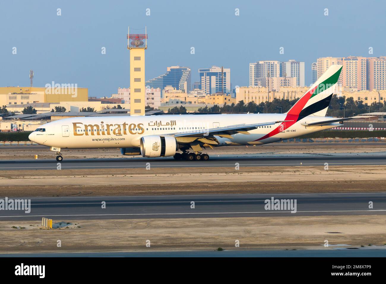 Emirates Airline Boeing 777-200LR aircraft, also know as 777-200 long ...
