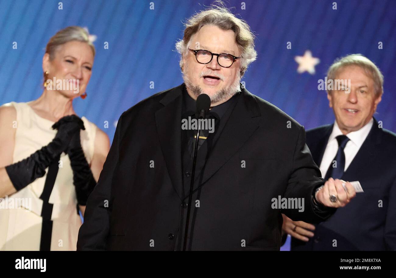 Guillermo del Toro accepts the Best Animated Feature award for 