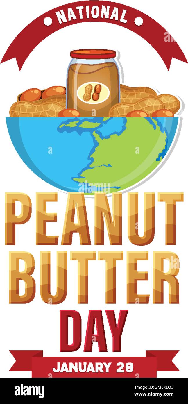 National Peanut Butter Day Banner Design illustration Stock Vector ...