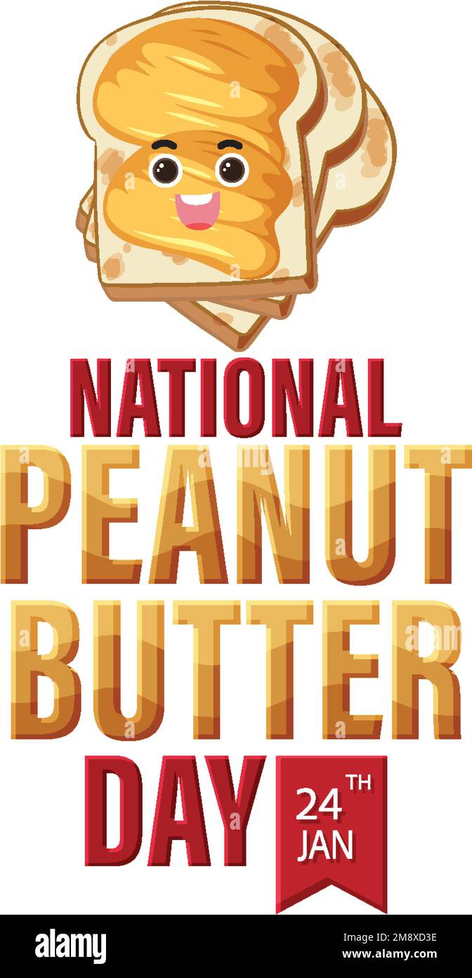 National Peanut Butter Day Banner Design illustration Stock Vector